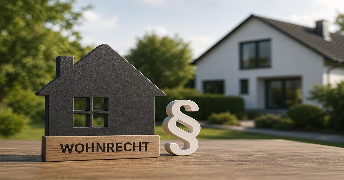 das Bild zeigt Modelle eines Hauses und Paragaphen